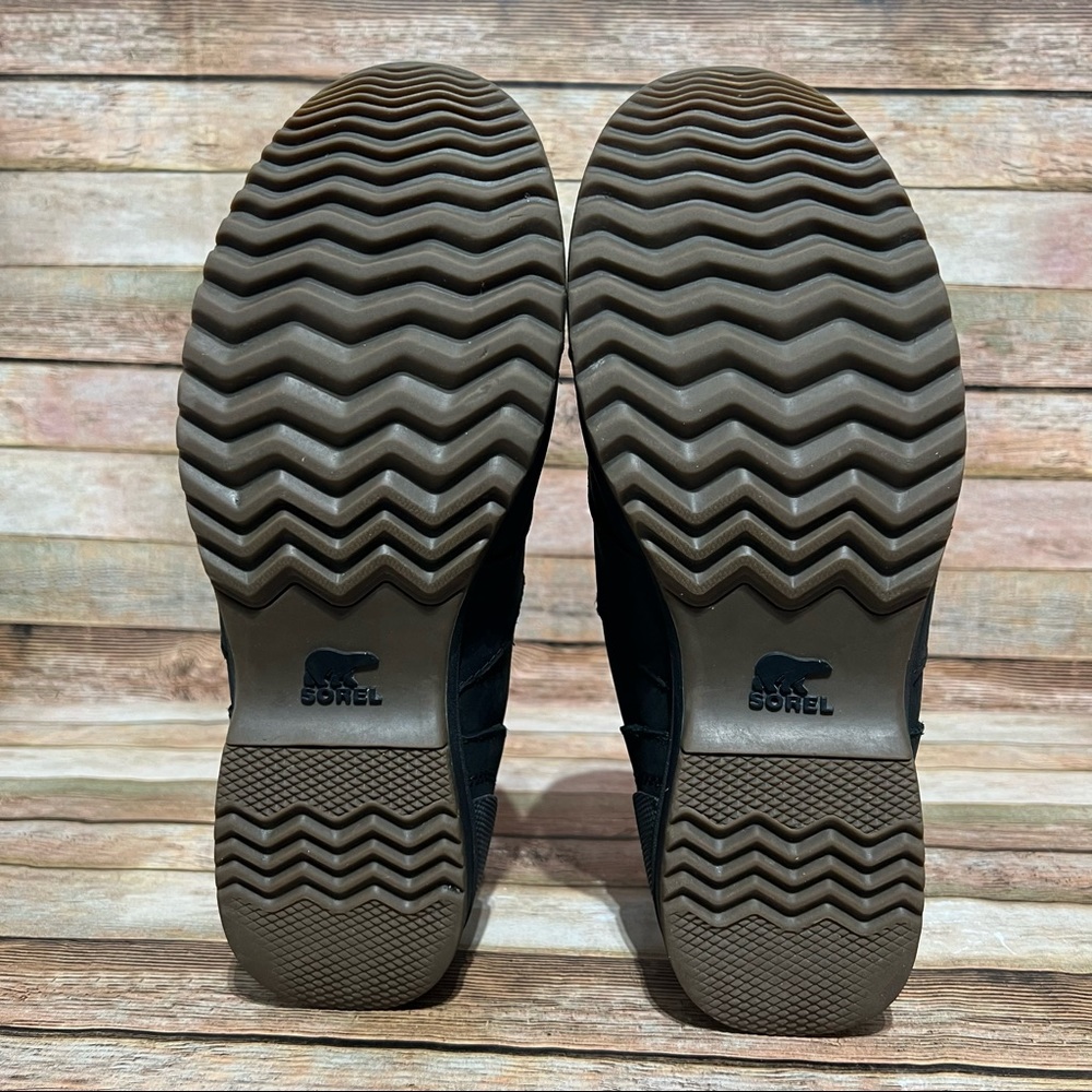 Sorel Black Leather Ankeny Mid Boots - Picture 8 of 9